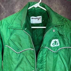 Green 80s vintage jacket with a western flair jacket